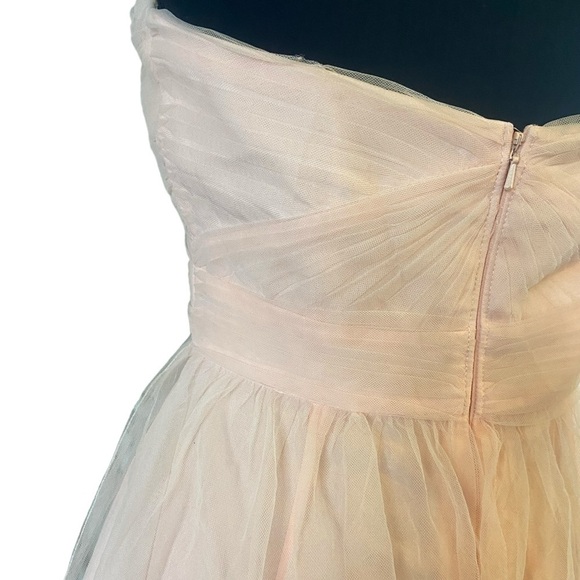 David’s Bridal Light Pink Chiffon Midi Dress Gown - Picture 9 of 16